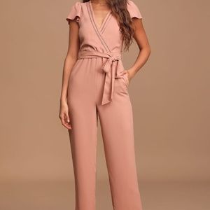 LULUS MAUVE PINK JUMPSUIT BRAND NEW TAGS ON